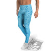 Water Drops Print Men's Leggings-grizzshop