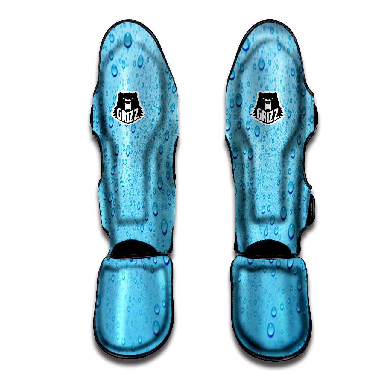 Water Drops Print Muay Thai Shin Guards-grizzshop