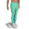 Water Lilies And Frogs Print Pattern Men's Leggings-grizzshop