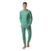 Water Lilies And Frogs Print Pattern Men's Pajamas-grizzshop