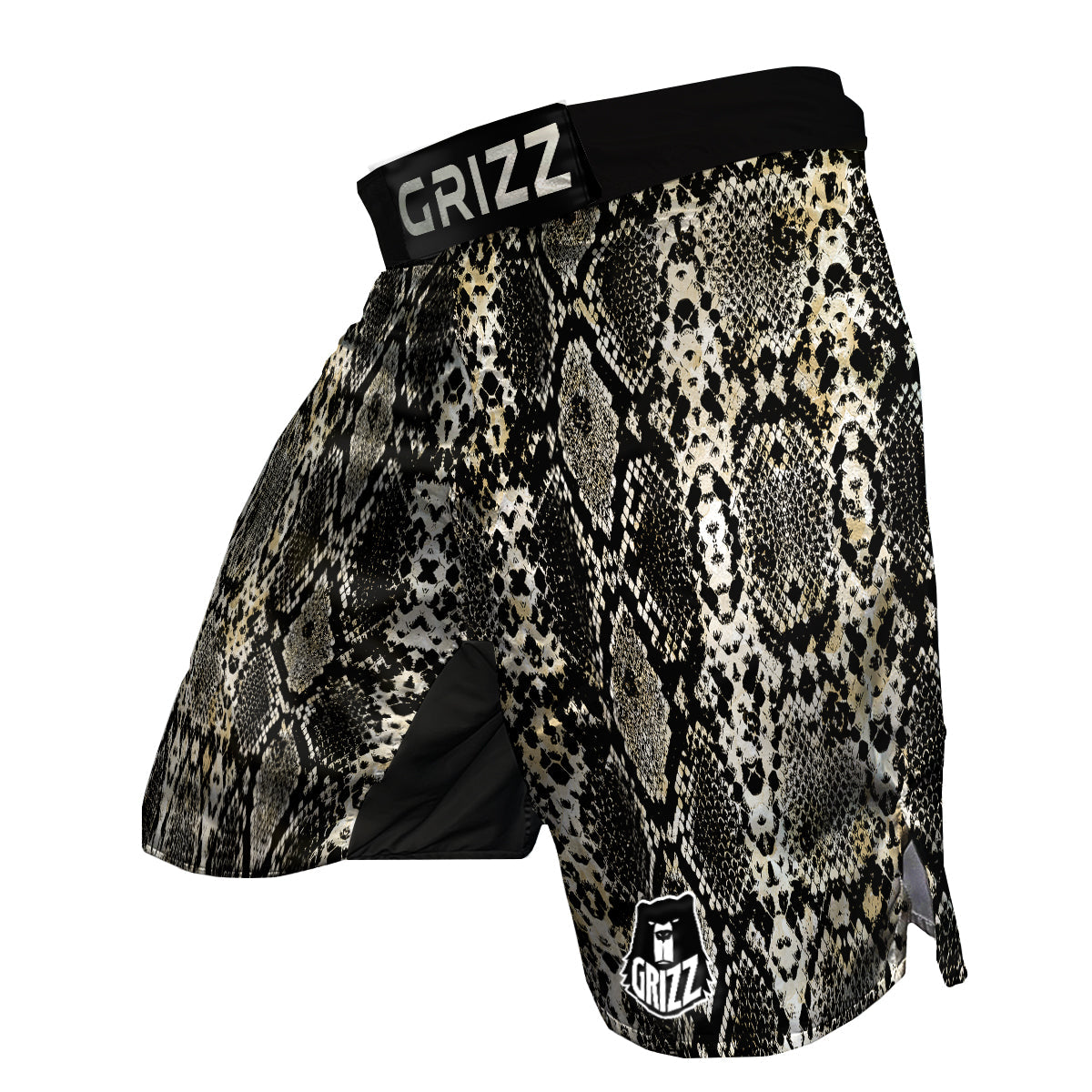Watercolor Abstract Snake Animal Skin Print MMA Shorts-grizzshop