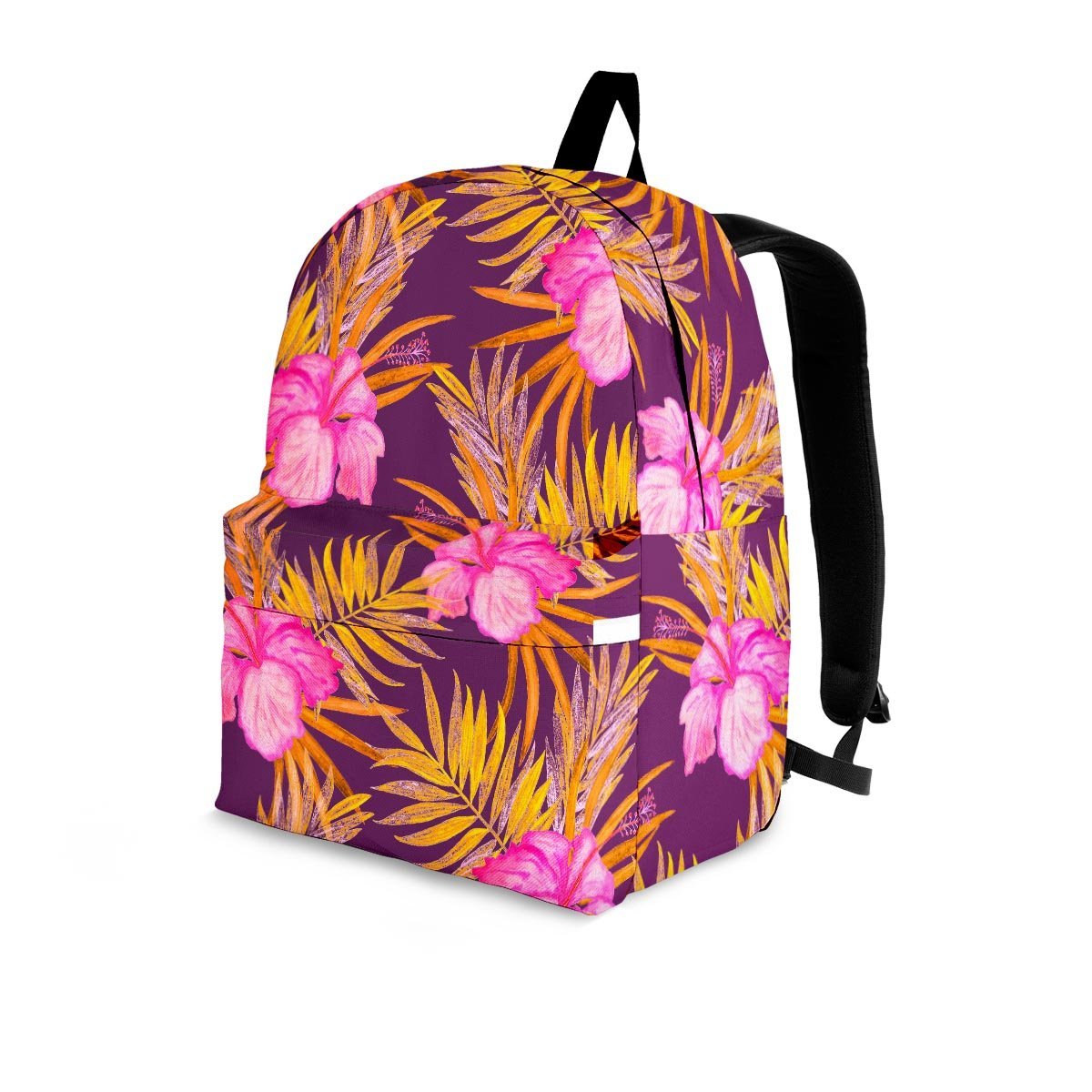 Watercolor Hibiscus Flower Hawaiian Print Backpack-grizzshop