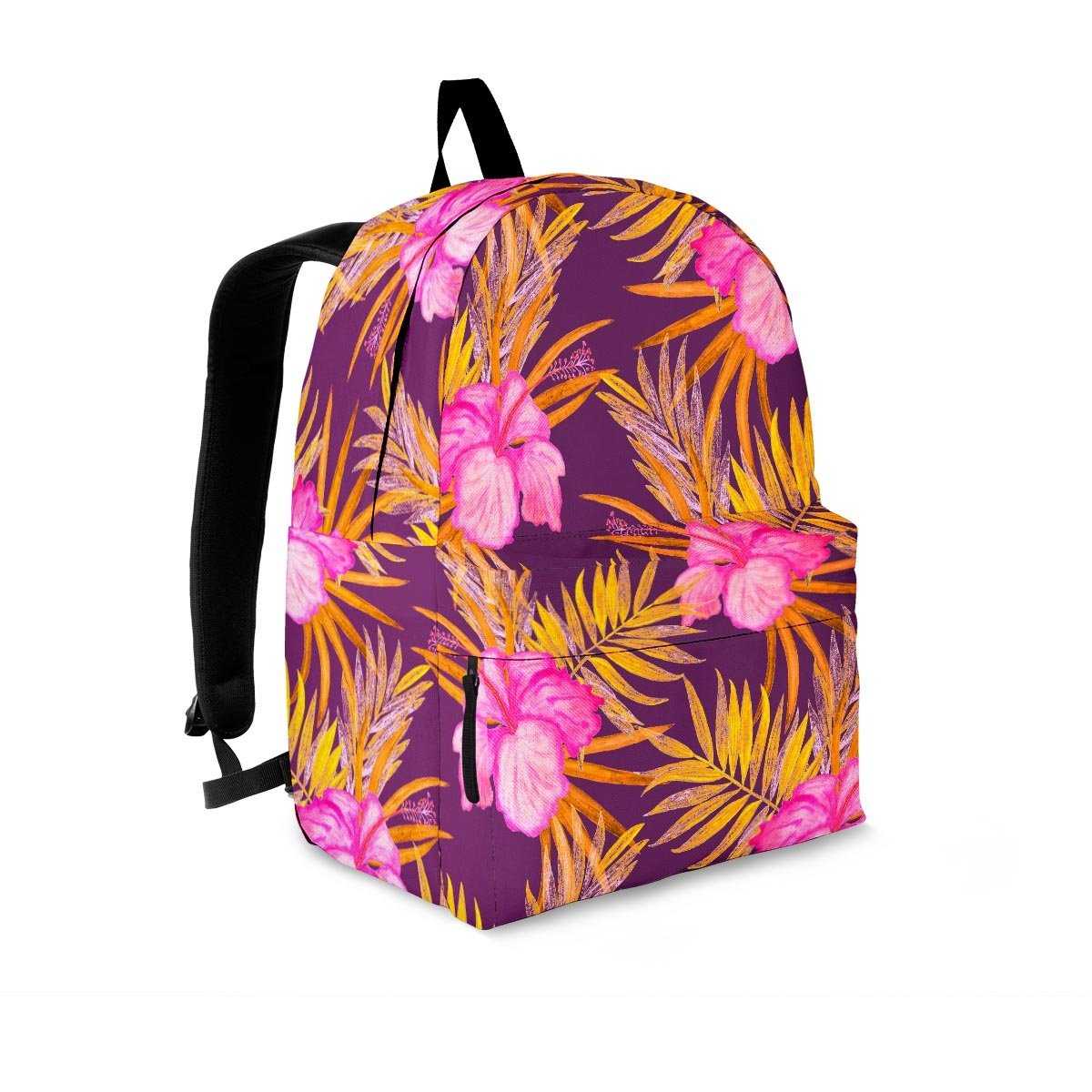 Watercolor Hibiscus Flower Hawaiian Print Backpack-grizzshop