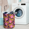 Watercolor Hibiscus Flower Hawaiian Print Laundry Basket-grizzshop