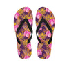 Watercolor Hibiscus Flower Hawaiian Print Women's Flip Flops-grizzshop