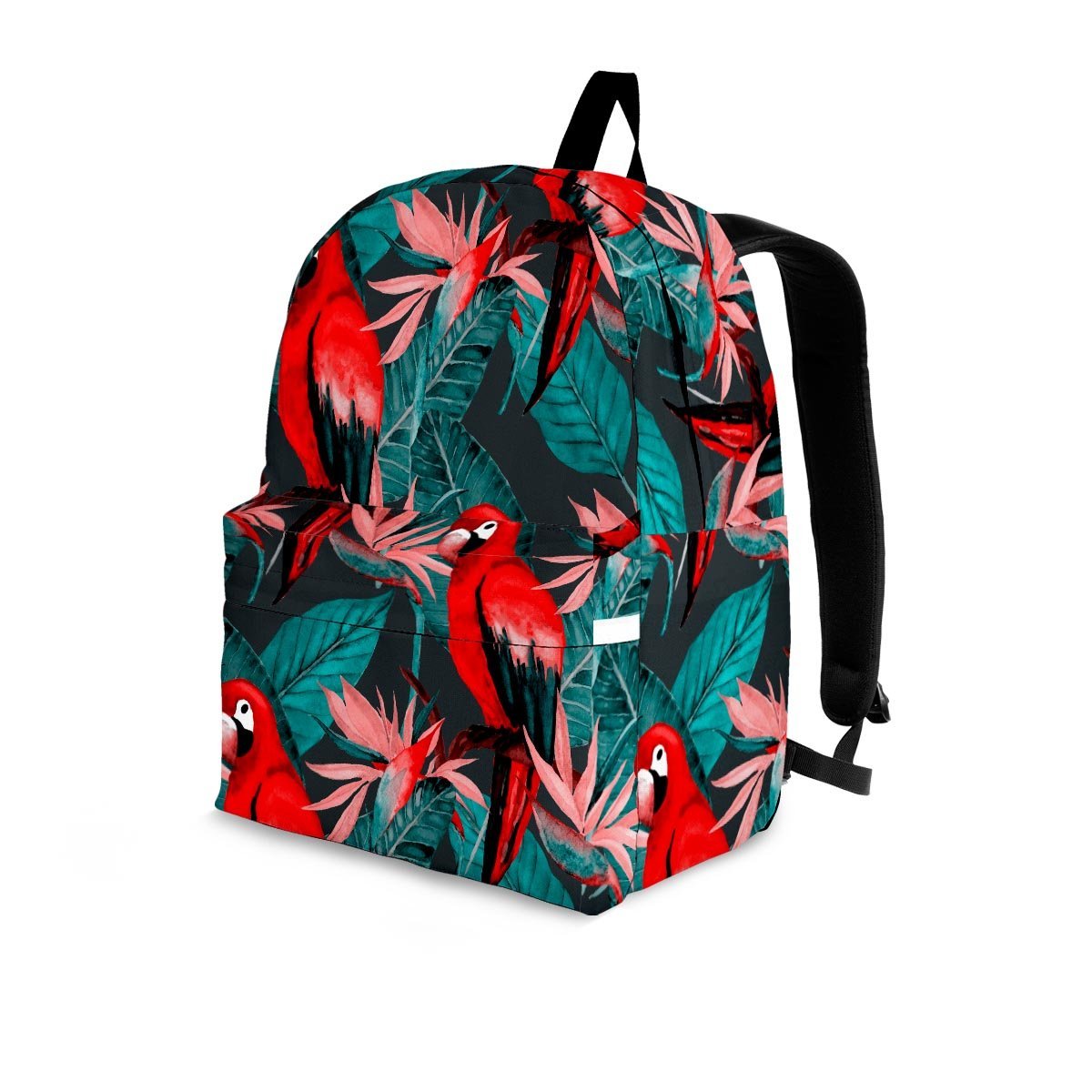Watercolor Parrot Tropical Print Backpack-grizzshop