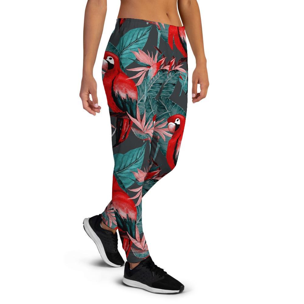 Watercolor Parrot Tropical Print Women's Joggers-grizzshop