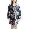 Watercolor Pink Rose Floral Women's Robe-grizzshop