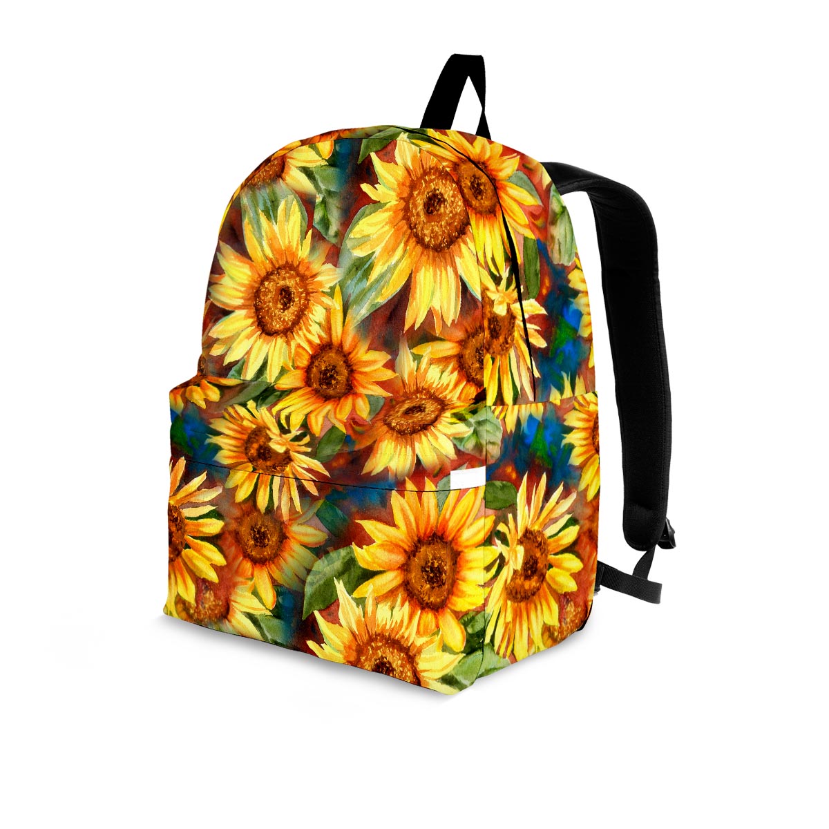 Watercolor Sunflower Backpack-grizzshop