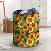 Watercolor Sunflower Laundry Basket-grizzshop