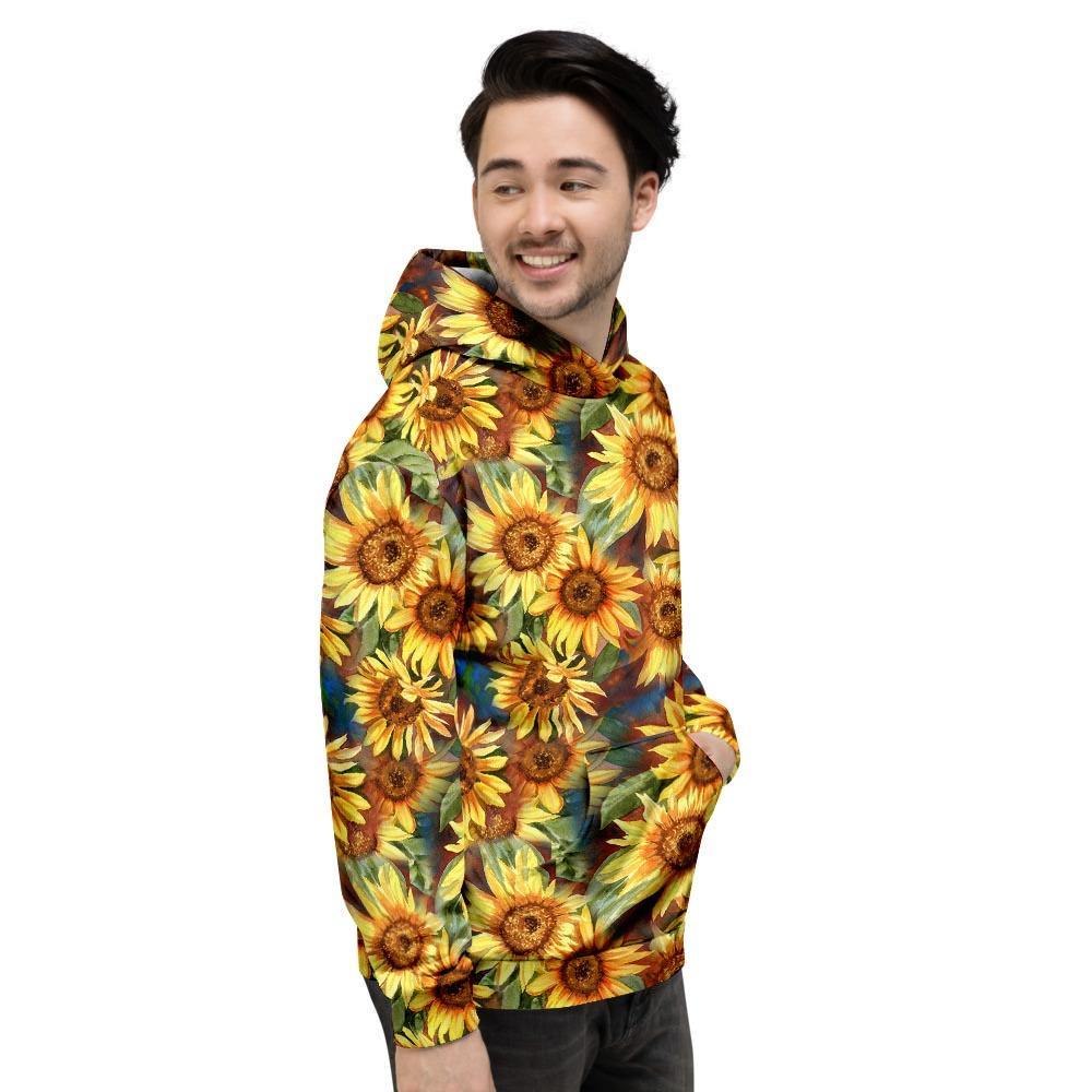Watercolor Sunflower Men's Hoodie-grizzshop
