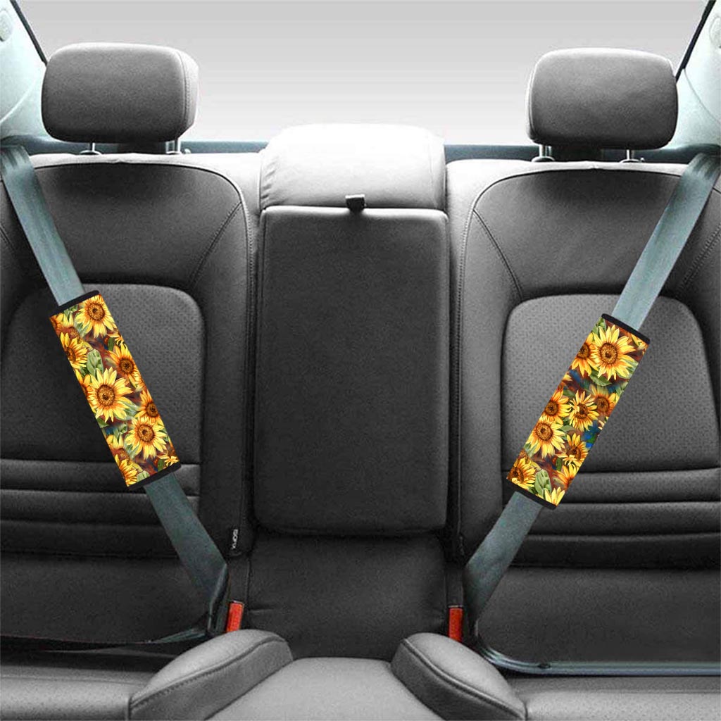 Watercolor Sunflower Seat Belt Cover-grizzshop