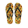 Watercolor Sunflower Women's Flip Flops-grizzshop
