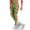 Watermelon Aloha Tropical Print Pattern Men's Leggings-grizzshop