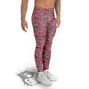 Watermelon Black Striped Print Pattern Men's Leggings-grizzshop