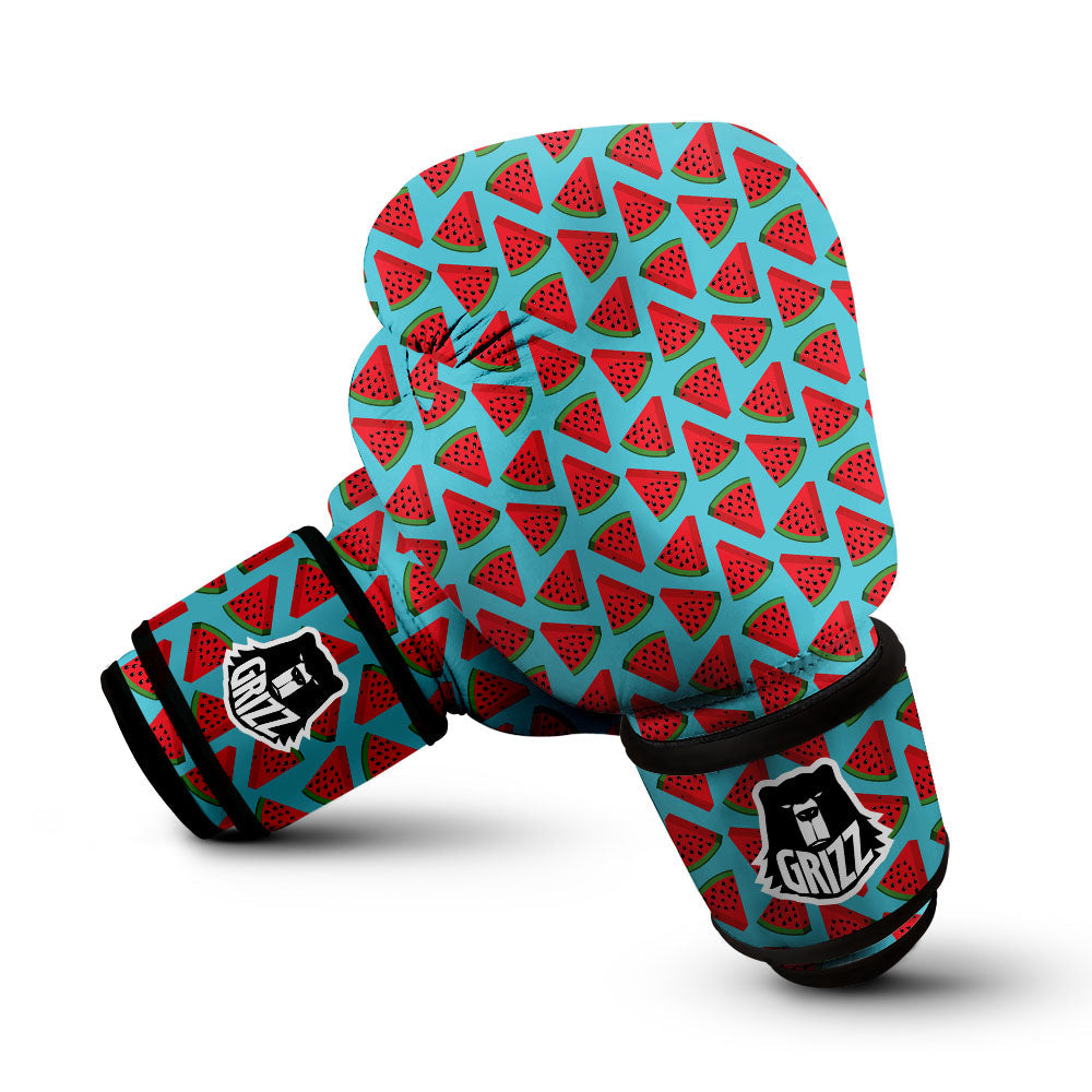 Watermelon Blue Cute Print Pattern Boxing Gloves-grizzshop