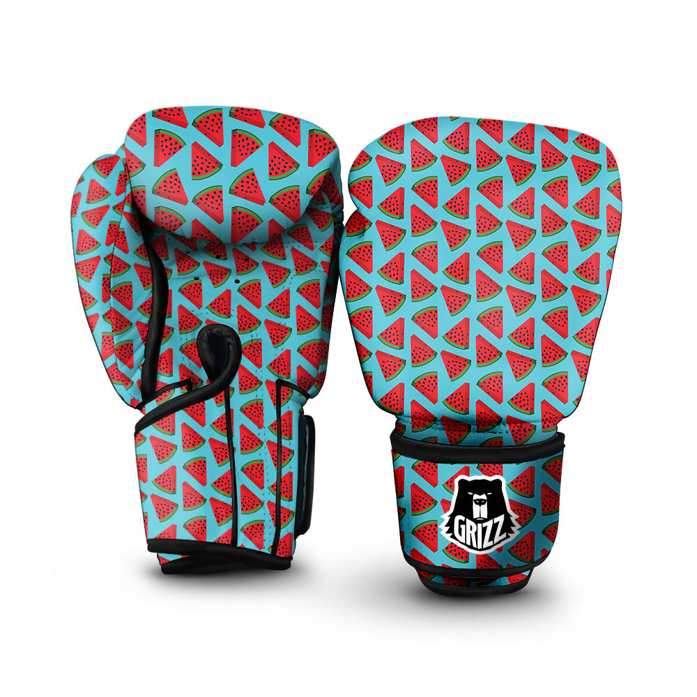 Watermelon Blue Cute Print Pattern Boxing Gloves-grizzshop