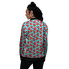 Watermelon Blue Cute Print Pattern Women's Bomber Jacket-grizzshop