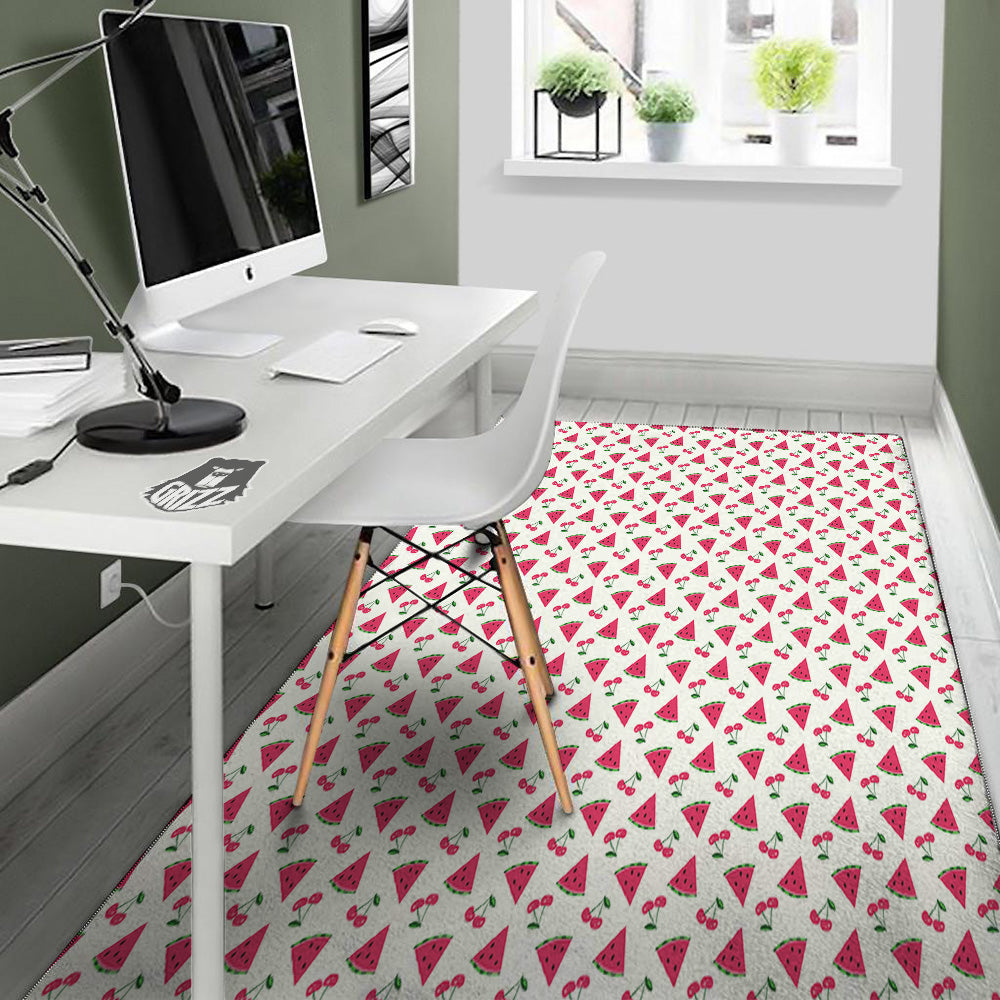 Watermelon Cute Berry Print Pattern Floor Mat-grizzshop