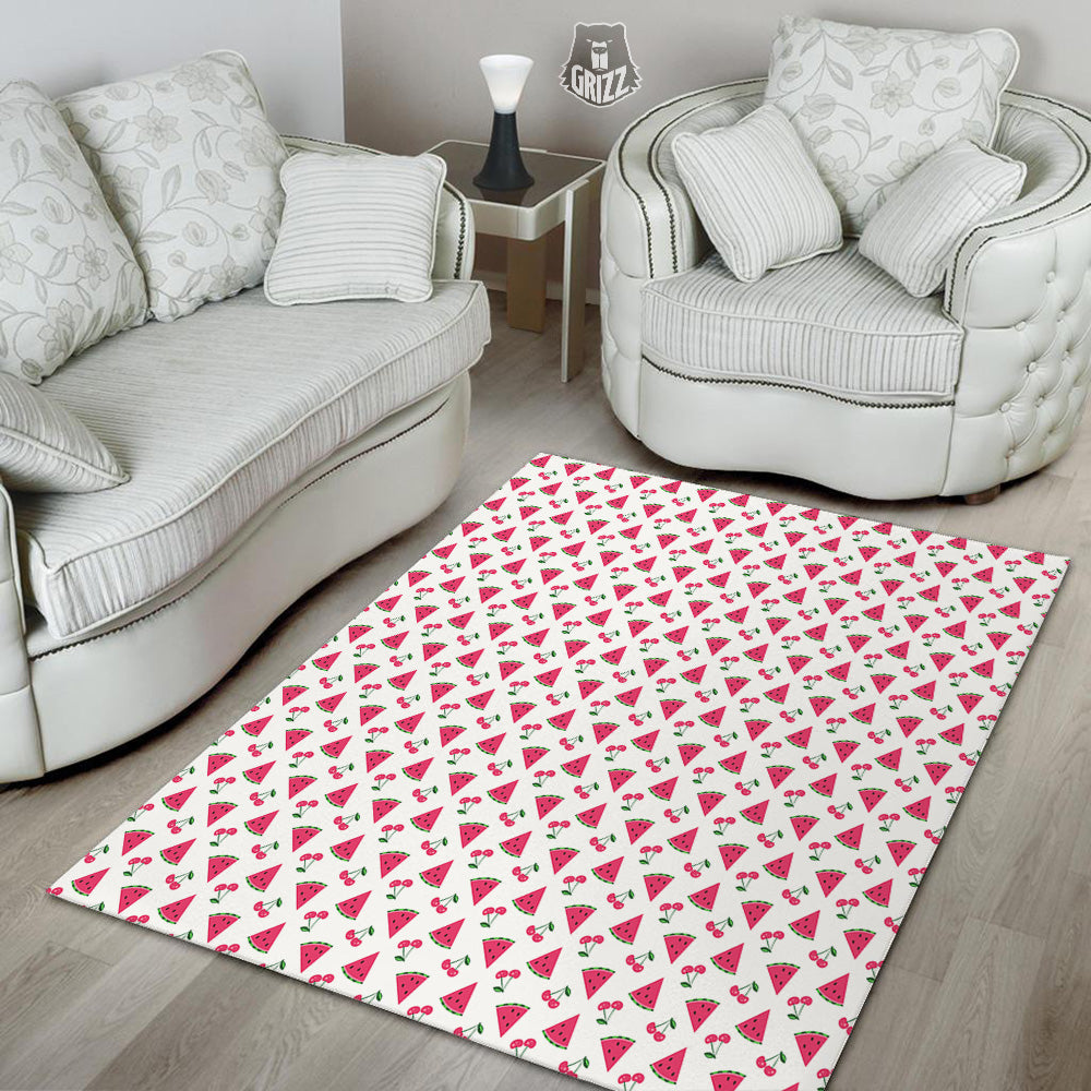 Watermelon Cute Berry Print Pattern Floor Mat-grizzshop