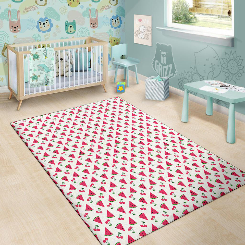 Watermelon Cute Berry Print Pattern Floor Mat-grizzshop