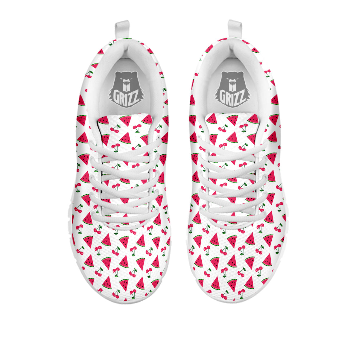 Watermelon Cute Berry Print Pattern White Sneaker-grizzshop