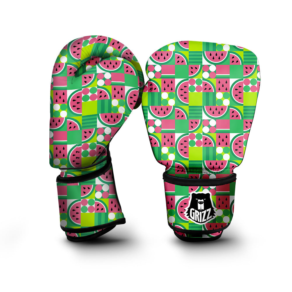 Watermelon Fruit Slice Geometric Print Boxing Gloves-grizzshop