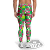 Watermelon Fruit Slice Geometric Print Men's Leggings-grizzshop