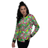 Watermelon Fruit Slice Geometric Print Women's Bomber Jacket-grizzshop