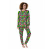 Watermelon Fruit Slice Geometric Print Women's Pajamas-grizzshop