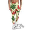 Watermelon Leaf Tropical Print Pattern Men's Leggings-grizzshop