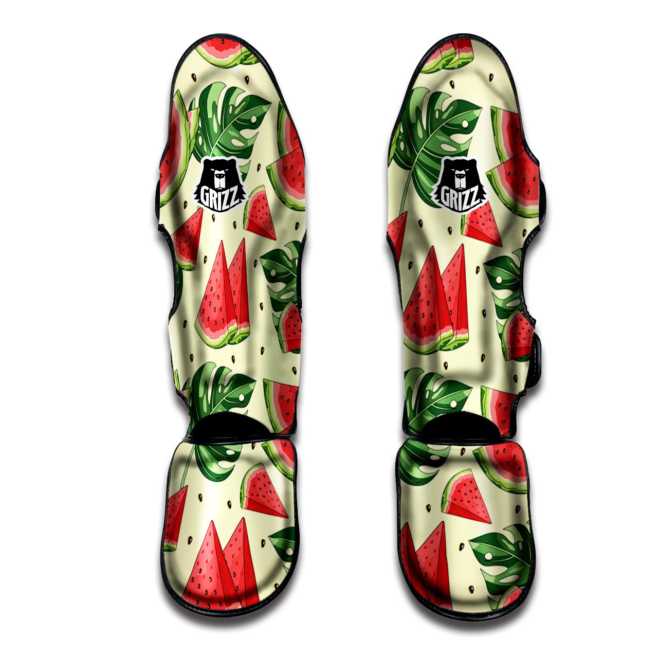 Watermelon Leaf Tropical Print Pattern Muay Thai Shin Guards-grizzshop