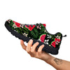 Watermelon Leaves Tropical Print Pattern Black Sneaker-grizzshop