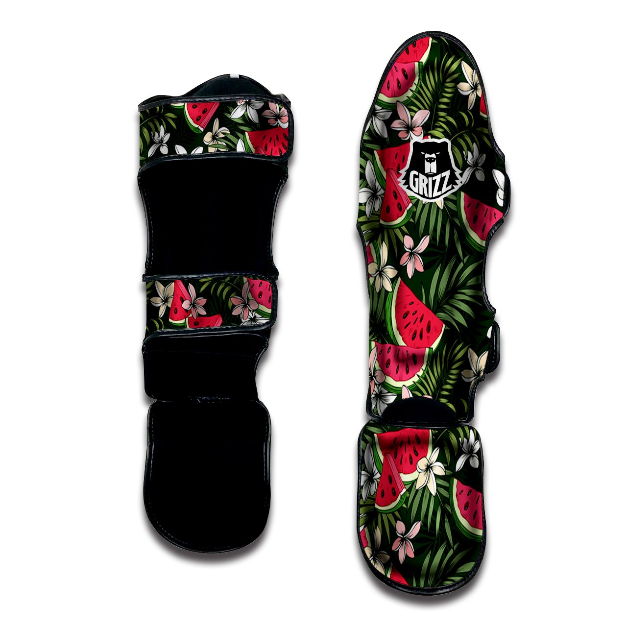 Watermelon Leaves Tropical Print Pattern Muay Thai Shin Guards-grizzshop