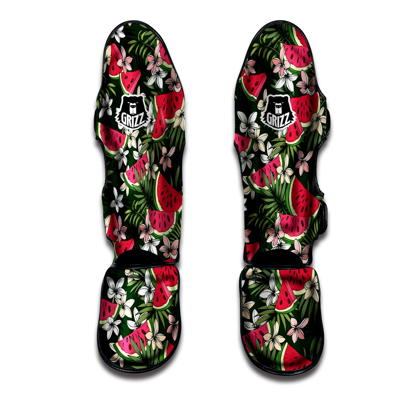 Watermelon Leaves Tropical Print Pattern Muay Thai Shin Guards-grizzshop