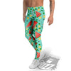 Watermelon Lime Green Print Pattern Men's Leggings-grizzshop