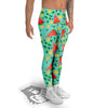 Watermelon Lime Green Print Pattern Men's Leggings-grizzshop