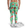 Watermelon Lime Green Print Pattern Men's Leggings-grizzshop