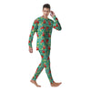 Watermelon Lime Green Print Pattern Men's Pajamas-grizzshop