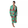 Watermelon Lime Green Print Pattern Men's Robe-grizzshop