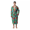 Watermelon Lime Green Print Pattern Men's Robe-grizzshop