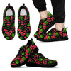 Watermelon Piece Black Pattern Print Black Sneaker Shoes For Men Women-grizzshop