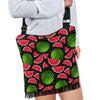 Watermelon Piece Black Pattern Print Crossbody Bags-grizzshop