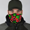 Watermelon Piece Black Pattern Print Face Mask-grizzshop