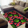 Watermelon Piece Black Pattern Print Floor Mat-grizzshop