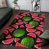 Watermelon Piece Black Pattern Print Floor Mat-grizzshop