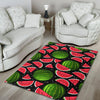 Watermelon Piece Black Pattern Print Floor Mat-grizzshop