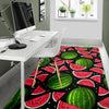 Watermelon Piece Black Pattern Print Floor Mat-grizzshop