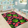 Watermelon Piece Black Pattern Print Floor Mat-grizzshop