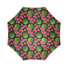 Watermelon Piece Black Pattern Print Foldable Umbrella-grizzshop